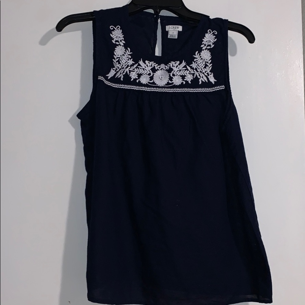 J crew sleeveless shirt